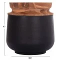 ΔΙΑΚΟΣΜΗΤΙΚΟ ΒΑΖΟ ΔΑΠΕΔΟΥ LINTER HM4662.01L FIBER CEMENT ΜΑΥΡΟ--ΞΥΛΟ ΤΕΑΚ Φ41x47Υεκ.