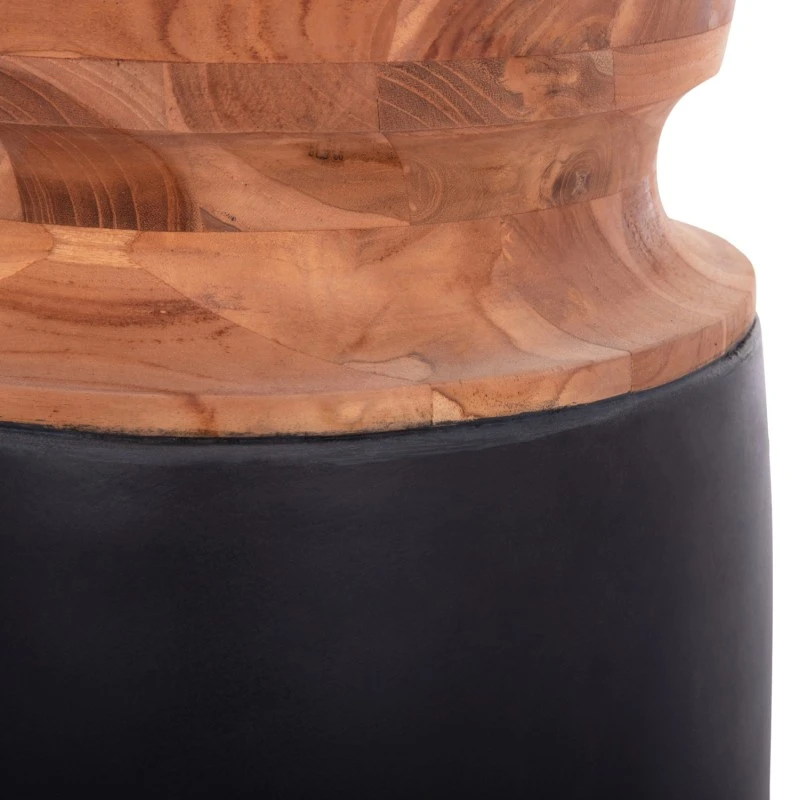 ΔΙΑΚΟΣΜΗΤΙΚΟ ΒΑΖΟ ΔΑΠΕΔΟΥ LINTER HM4662.01S FIBER CEMENT ΜΑΥΡΟ--ΞΥΛΟ ΤΕΑΚ Φ34x60Υεκ.