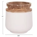 ΔΙΑΚΟΣΜΗΤΙΚΟ ΒΑΖΟ ΔΑΠΕΔΟΥ LINTER HM4662.02L FIBER CEMENT ΛΕΥΚΟ--ΞΥΛΟ ΤΕΑΚ Φ41x47Υεκ.