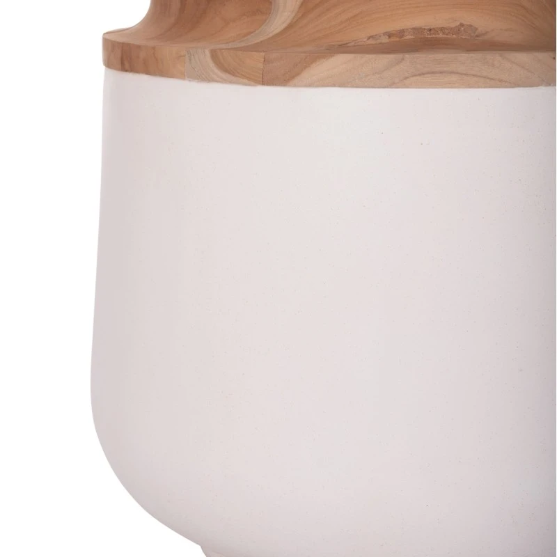 ΔΙΑΚΟΣΜΗΤΙΚΟ ΒΑΖΟ ΔΑΠΕΔΟΥ LINTER HM4662.02L FIBER CEMENT ΛΕΥΚΟ--ΞΥΛΟ ΤΕΑΚ Φ41x47Υεκ.