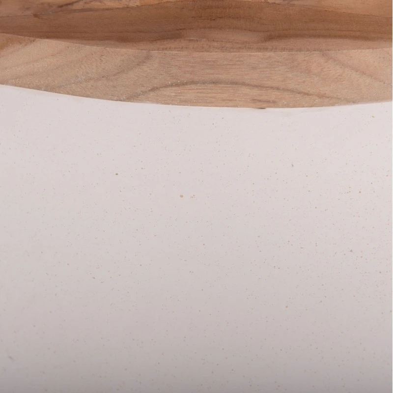 ΔΙΑΚΟΣΜΗΤΙΚΟ ΒΑΖΟ ΔΑΠΕΔΟΥ LINTER HM4662.02L FIBER CEMENT ΛΕΥΚΟ--ΞΥΛΟ ΤΕΑΚ Φ41x47Υεκ.