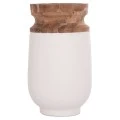 ΔΙΑΚΟΣΜΗΤΙΚΟ ΒΑΖΟ ΔΑΠΕΔΟΥ LINTER HM4662.02S FIBER CEMENT ΛΕΥΚΟ--ΞΥΛΟ ΤΕΑΚ Φ34x60Υεκ.