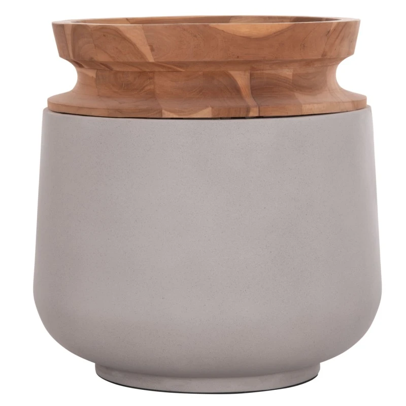 ΔΙΑΚΟΣΜΗΤΙΚΟ ΒΑΖΟ ΔΑΠΕΔΟΥ LINTER HM4662.03L FIBER CEMENT ΓΚΡΙ--ΞΥΛΟ ΤΕΑΚ Φ41x47Υ