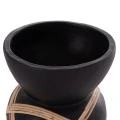 ΔΙΑΚΟΣΜΗΤΙΚΟ ΒΑΖΟ ΔΑΠΕΔΟΥ MAYNARD HM4672.01S TERRACOTTA ΜΑΥΡΟ-RATTAN Φ27.5x50Υ