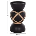 ΔΙΑΚΟΣΜΗΤΙΚΟ ΒΑΖΟ ΔΑΠΕΔΟΥ MAYNARD HM4672.01S TERRACOTTA ΜΑΥΡΟ-RATTAN Φ27.5x50Υ