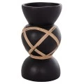 ΔΙΑΚΟΣΜΗΤΙΚΟ ΒΑΖΟ ΔΑΠΕΔΟΥ MAYNARD HM4672.01S TERRACOTTA ΜΑΥΡΟ-RATTAN Φ27.5x50Υ