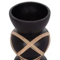 ΔΙΑΚΟΣΜΗΤΙΚΟ ΒΑΖΟ ΔΑΠΕΔΟΥ MAYNARD HM4672.01S TERRACOTTA ΜΑΥΡΟ-RATTAN Φ27.5x50Υ