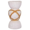 ΔΙΑΚΟΣΜΗΤΙΚΟ ΒΑΖΟ ΔΑΠΕΔΟΥ MAYNARD HM4672.02L TERRACOTTA ΛΕΥΚΟ--RATTAN Φ32x62.5Υεκ.