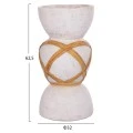 ΔΙΑΚΟΣΜΗΤΙΚΟ ΒΑΖΟ ΔΑΠΕΔΟΥ MAYNARD HM4672.02L TERRACOTTA ΛΕΥΚΟ--RATTAN Φ32x62.5Υεκ.
