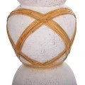 ΔΙΑΚΟΣΜΗΤΙΚΟ ΒΑΖΟ ΔΑΠΕΔΟΥ MAYNARD HM4672.02L TERRACOTTA ΛΕΥΚΟ--RATTAN Φ32x62.5Υεκ.