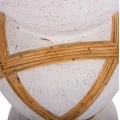 ΔΙΑΚΟΣΜΗΤΙΚΟ ΒΑΖΟ ΔΑΠΕΔΟΥ MAYNARD HM4672.02L TERRACOTTA ΛΕΥΚΟ--RATTAN Φ32x62.5Υεκ.