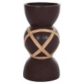 ΔΙΑΚΟΣΜΗΤΙΚΟ ΒΑΖΟ ΔΑΠΕΔΟΥ MAYNARD HM4672.07L TERRACOTTA ΣΟΚΟΛΑΤΙ-RATTAN Φ32x62.5Υεκ