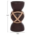 ΔΙΑΚΟΣΜΗΤΙΚΟ ΒΑΖΟ ΔΑΠΕΔΟΥ MAYNARD HM4672.07L TERRACOTTA ΣΟΚΟΛΑΤΙ-RATTAN Φ32x62.5Υεκ