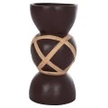 ΔΙΑΚΟΣΜΗΤΙΚΟ ΒΑΖΟ ΔΑΠΕΔΟΥ MAYNARD HM4672.07L TERRACOTTA ΣΟΚΟΛΑΤΙ-RATTAN Φ32x62.5Υεκ