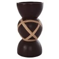 ΔΙΑΚΟΣΜΗΤΙΚΟ ΒΑΖΟ ΔΑΠΕΔΟΥ MAYNARD HM4672.07L TERRACOTTA ΣΟΚΟΛΑΤΙ-RATTAN Φ32x62.5Υεκ