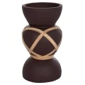 ΔΙΑΚΟΣΜΗΤΙΚΟ ΒΑΖΟ ΔΑΠΕΔΟΥ MAYNARD HM4672.07S TERRACOTTA ΣΟΚΟΛΑΤΙ-RATTAN Φ27.5x50Υεκ