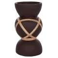 ΔΙΑΚΟΣΜΗΤΙΚΟ ΒΑΖΟ ΔΑΠΕΔΟΥ MAYNARD HM4672.07S TERRACOTTA ΣΟΚΟΛΑΤΙ-RATTAN Φ27.5x50Υεκ
