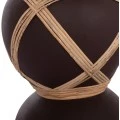 ΔΙΑΚΟΣΜΗΤΙΚΟ ΒΑΖΟ ΔΑΠΕΔΟΥ MAYNARD HM4672.07S TERRACOTTA ΣΟΚΟΛΑΤΙ-RATTAN Φ27.5x50Υεκ