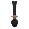 ΔΙΑΚΟΣΜΗΤΙΚΟ ΒΑΖΟ ΔΑΠΕΔΟΥ NEBULA HM4660.01M FIBER CEMENT ΜΑΥΡΟ--ΞΥΛΟ ΤΕΑΚ Φ45x148Υεκ