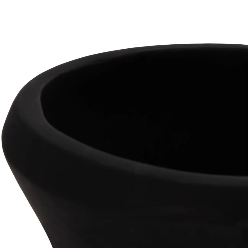 ΔΙΑΚΟΣΜΗΤΙΚΟ ΒΑΖΟ ΔΑΠΕΔΟΥ NEBULA HM4660.01S FIBER CEMENT ΜΑΥΡΟ--ΞΥΛΟ ΤΕΑΚ Φ45x115Υεκ