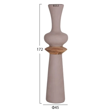 ΔΙΑΚΟΣΜΗΤΙΚΟ ΒΑΖΟ ΔΑΠΕΔΟΥ NEBULA HM4660.05L FIBER CEMENT TAUPE--ΞΥΛΟ ΤΕΑΚ Φ45x172Υεκ