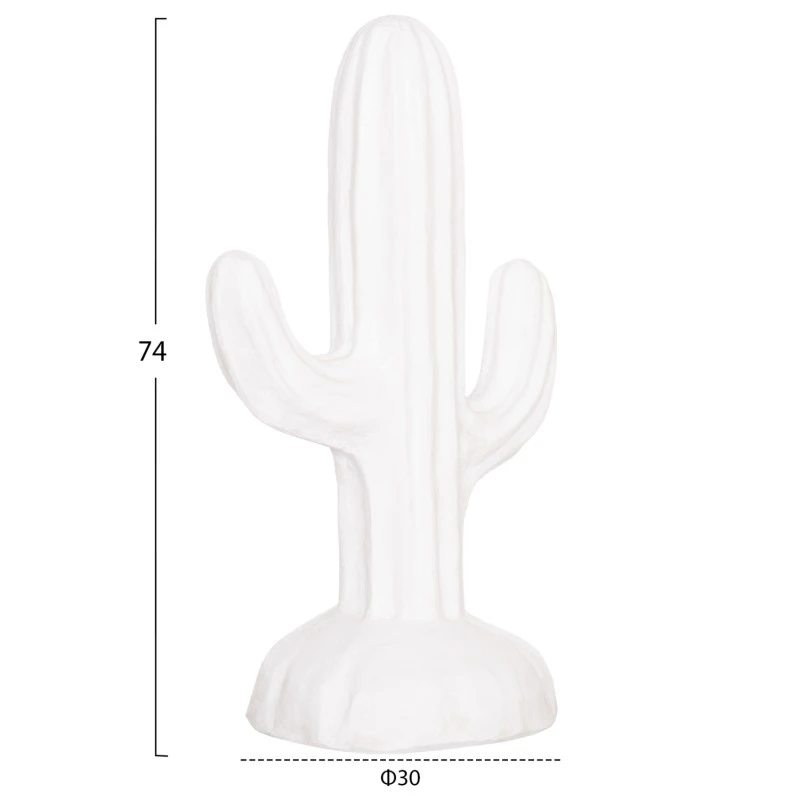 ΔΙΑΚΟΣΜΗΤΙΚΟΣ ΚΑΚΤΟΣ ΔΑΠΕΔΟΥ CACTUS HM4386.02S ΓΥΨΟΣ ΣΕ ΛΕΥΚΟ 42x30x74Υεκ