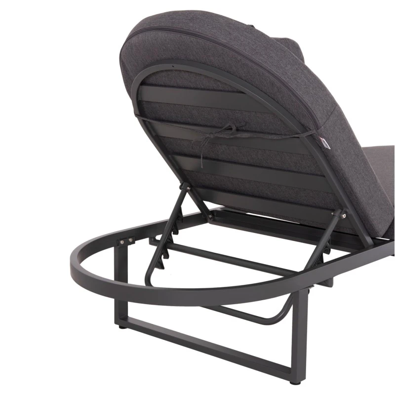 ΕΠΑΓΓΕΛΜATIKH ΞΑΠΛΩΣΤΡΑ MALLOW HM10715.03 ΣΚΟΥΡΟ ΓΚΡΙ ΑΛΟΥΜΙΝΙΟ & ΜΑΞΙΛΑΡΙ 198x71x103Υεκ