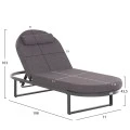 ΕΠΑΓΓΕΛΜATIKH ΞΑΠΛΩΣΤΡΑ MALLOW HM10715.03 ΣΚΟΥΡΟ ΓΚΡΙ ΑΛΟΥΜΙΝΙΟ & ΜΑΞΙΛΑΡΙ 198x71x103Υεκ
