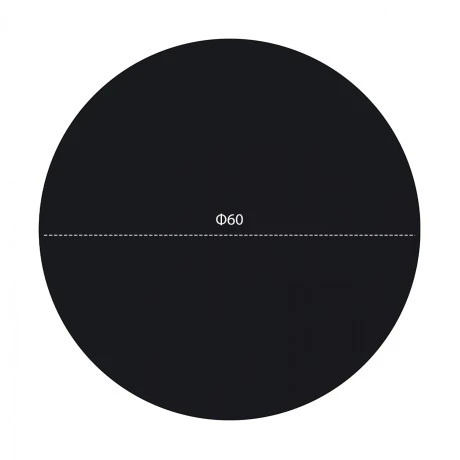 ΕΠΙΦΑΝΕΙΑ ΤΡΑΠΕΖΙΟΥ HPL HM5841.01 ΜΑΥΡΗ Φ60 εκ. ΠΑΧΟΥΣ 12mm.