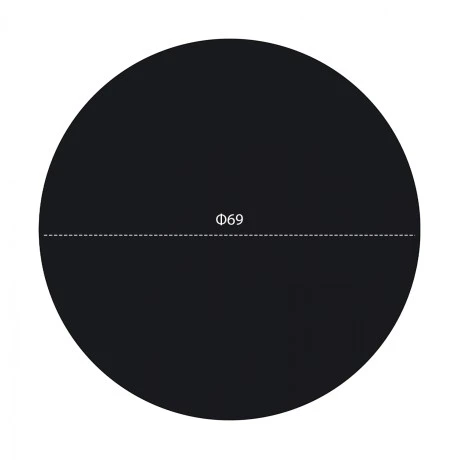ΕΠΙΦΑΝΕΙΑ ΤΡΑΠΕΖΙΟΥ HPL HM5842.01 ΜΑΥΡΗ Φ69 εκ. ΠΑΧΟΥΣ 12mm.