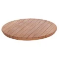 ΕΠΙΦΑΝΕΙΑ ΤΡΑΠΕΖΙΟΥ ΣΤΡΟΓΓΥΛΗ HM18132 ΞΥΛΟ TEAK--ΦΥΣΙΚΟ Φ60x4(πάχος)εκ.