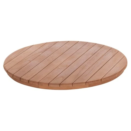 ΕΠΙΦΑΝΕΙΑ ΤΡΑΠΕΖΙΟΥ ΣΤΡΟΓΓΥΛΗ HM18132 ΞΥΛΟ TEAK--ΦΥΣΙΚΟ Φ60x4(πάχος)εκ.