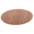 ΕΠΙΦΑΝΕΙΑ ΤΡΑΠΕΖΙΟΥ ΣΤΡΟΓΓΥΛΗ HM18133 ΞΥΛΟ TEAK--ΦΥΣΙΚΟ Φ70x4(πάχος)εκ.