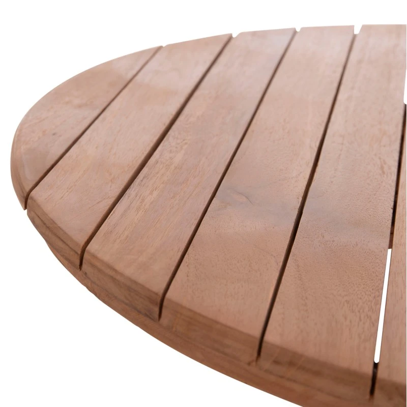 ΕΠΙΦΑΝΕΙΑ ΤΡΑΠΕΖΙΟΥ ΣΤΡΟΓΓΥΛΗ HM18133 ΞΥΛΟ TEAK--ΦΥΣΙΚΟ Φ70x4(πάχος)εκ.