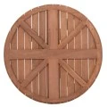 ΕΠΙΦΑΝΕΙΑ ΤΡΑΠΕΖΙΟΥ ΣΤΡΟΓΓΥΛΗ HM18133 ΞΥΛΟ TEAK--ΦΥΣΙΚΟ Φ70x4(πάχος)εκ.