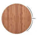 ΕΠΙΦΑΝΕΙΑ ΤΡΑΠΕΖΙΟΥ ΣΤΡΟΓΓΥΛΗ HM18134 ΞΥΛΟ TEAK--ΦΥΣΙΚΟ Φ80x4(πάχος)εκ.