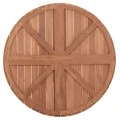 ΕΠΙΦΑΝΕΙΑ ΤΡΑΠΕΖΙΟΥ ΣΤΡΟΓΓΥΛΗ HM18134 ΞΥΛΟ TEAK--ΦΥΣΙΚΟ Φ80x4(πάχος)εκ.