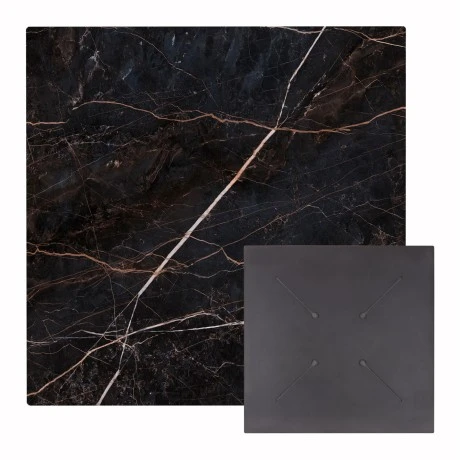 ΕΠΙΦΑΝΕΙΑ ΤΡΑΠΕΖΙΟΥ ΤΕΤΡΑΓΩΝΗ HPL HM5839.34 BLACK MARBLE 80x80εκ