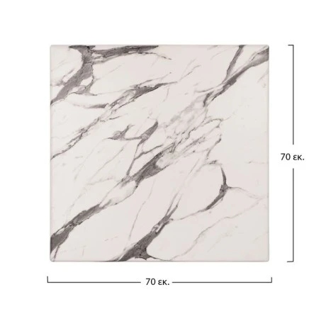 ΕΠΙΦΑΝΕΙΑ ΤΡΑΠΕΖΙΟΥ WERZALIT 70Χ70Χ3.5εκ. MARBLE WHITE-GREY 5657 HM5230.11