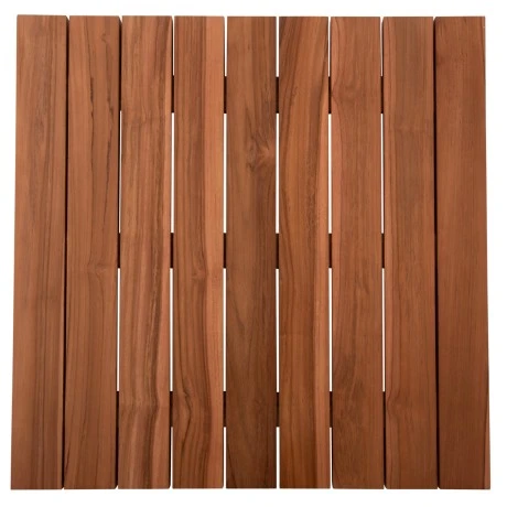 ΕΠΙΦΑΝΕΙΑ ΤΡΑΠΕΖΙΟΥ ΞΥΛΟ TEAK-ΦΥΣΙΚΟ ΤΕΤΡΑΓΩΝΗ HM6139 ΜΑΣΙΦ 80x80x4(πάχος)εκ.