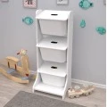 ΕΠΙΠΛΟ ΑΠΟΘΗΚΕΥΣΗΣ FRED HM18208.01 ΛΕΥΚΗ ΜΕΛΑΜΙΝΗ 44x35x107Υεκ.