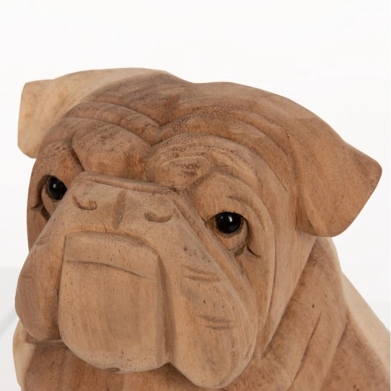 ΕΠΙΤΡΑΠΕΖΙΟ ΔΙΑΚΟΣΜΗΤΙΚΟ DOZER BULLDOG ΞΥΛΟ SUAR ΣΕ ΦΥΣΙΚΟ ΧΡΩΜΑ HM7925 18x14x20Y εκ.