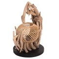 ΕΠΙΤΡΑΠΕΖΙΟ ΔΙΑΚΟΣΜΗΤΙΚΟ ΦΩΤΙΣΤΙΚΟ ASHIN HM4438 DRIFTWOOD--RATTAN 30x30x49Υεκ.