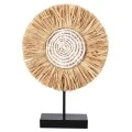 ΕΠΙΤΡΑΠΕΖΙΟ ΔΙΑΚΟΣΜΗΤΙΚΟ HM4224 ΙΝΕΣ RAFFIA ΣΕ ΦΥΣΙΚΟ-ΜΑΥΡΗ ΞΥΛΙΝΗ ΒΑΣΗ 18x9x43Υεκ.