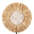 ΕΠΙΤΡΑΠΕΖΙΟ ΔΙΑΚΟΣΜΗΤΙΚΟ HM4224 ΙΝΕΣ RAFFIA ΣΕ ΦΥΣΙΚΟ-ΜΑΥΡΗ ΞΥΛΙΝΗ ΒΑΣΗ 18x9x43Υεκ.