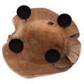 ΕΠΙΤΡΑΠΕΖΙΟ ΚΗΡΟΠΗΓΙΟ/BOWL FRAN HM4390 ΞΥΛΟ ΤΕΑΚ-ΜΕΤΑΛΛΟ 30x30x7-15Υεκ.