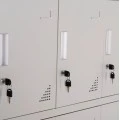 ΦΟΡΙΑΜΟΣ ΜΕΤΑΛΛΙΚΟΣ BEXLEY ΜΕ 12 ΝΤΟΥΛΑΠΑΚΙΑ ΜΕ ΚΛΕΙΔΙ HM5637.11 ΓΚΡΙ 90x45x185Υεκ