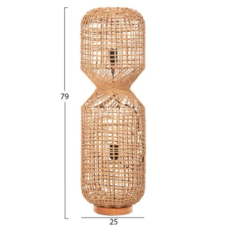 ΦΩΤΙΣΤΙΚΟ ΔΑΠΕΔΟΥ HM4359 ΜΕΤΑΛΛΟ-PAPER ROPE ΣΕ ΚΑΦΕ-2 ΛΑΜΠΕΣ Φ25x78,5Υεκ.