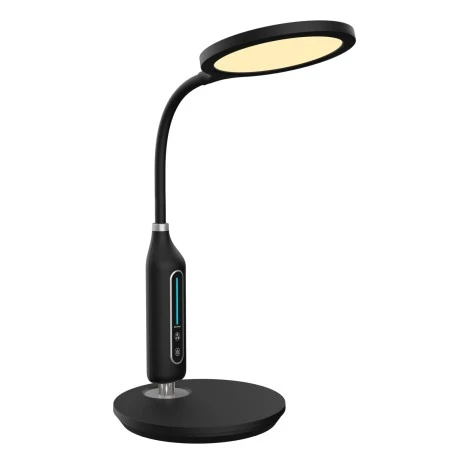 ΦΩΤΙΣΤΙΚΟ ΓΡΑΦΕΙΟΥ LED BLAIN HM4460.02 ΜΑΥΡΟ ABS & ΣΙΛΙΚΟΝΗ Φ18,5x40,7Υ εκ.