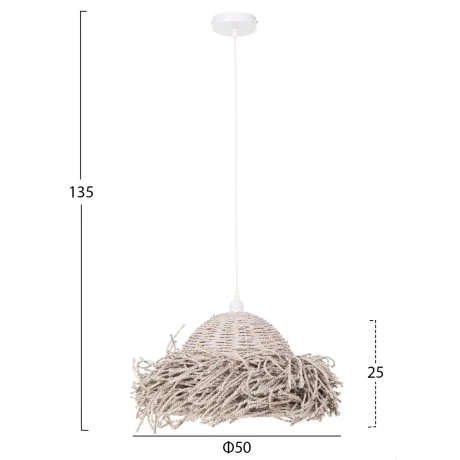 ΦΩΤΙΣΤΙΚΟ ΟΡΟΦΗΣ ΚΡΕΜΑΣΤΟ HM4349 SEAGRASS ΣΕ WHITEWASH ΧΡΩΜΑ Φ50x25-135Υεκ.